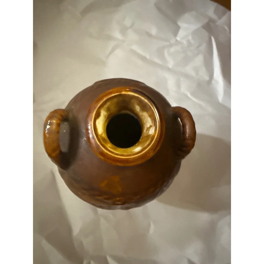 Vintage Chinese Kinmen Daqu Kaoliang Liquor Bottle Brown Glazed Pottery Decanter